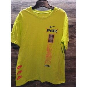 NIKE Catching Air Flight Pack T-Shirt sz M Cyber Green Purple Crimson Max